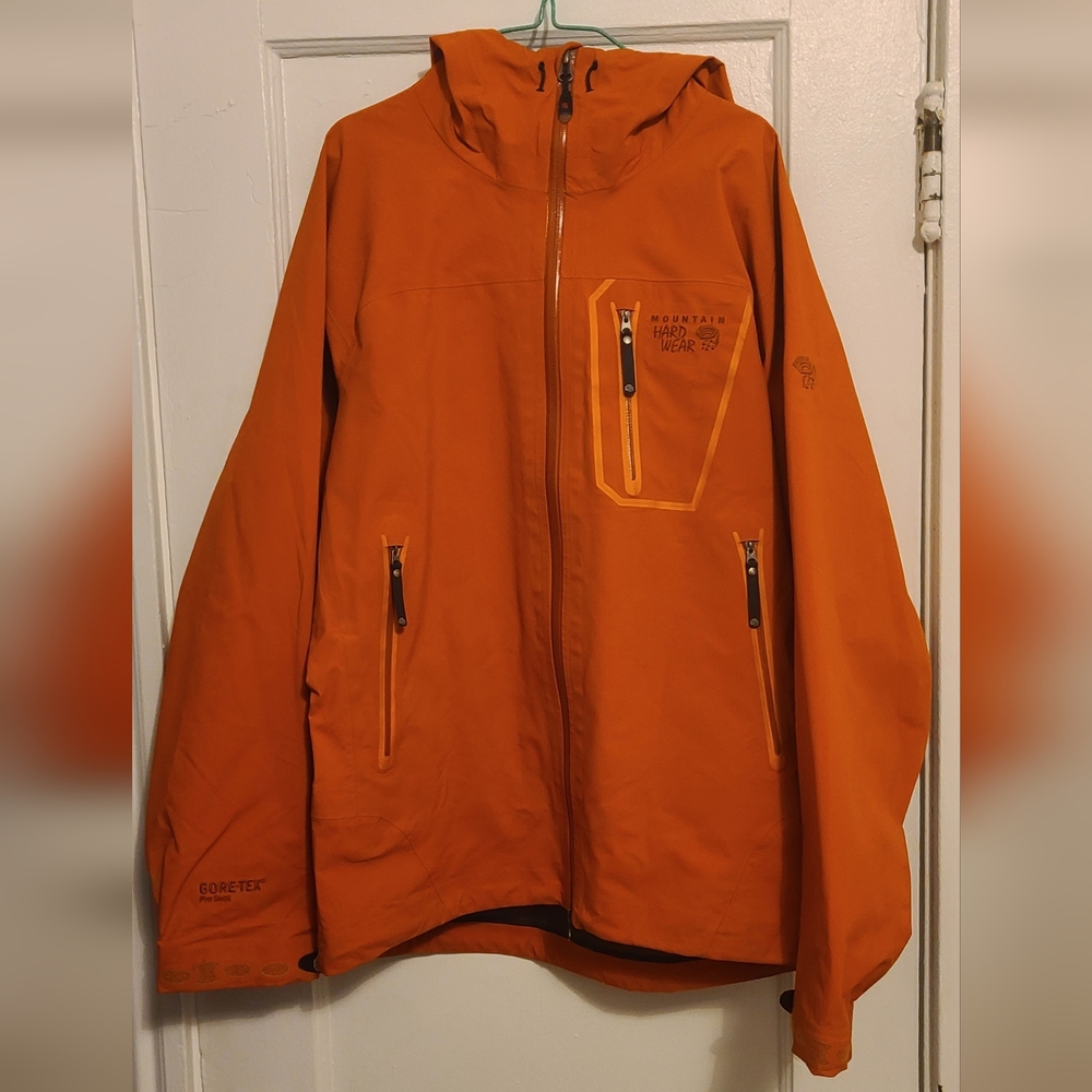 Mountain Hardware Gore Tex Pro Shell Ice Climbing Jacket - Orange Medium